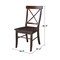 International Concepts Set of 2 X-Back Chairs with Solid Wood Seats, Rich Mocha C15-613P - alternate 10
